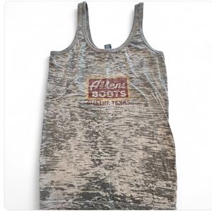 Allen's Boots Austin Texas Gray Burnout‎ Tank Top XL